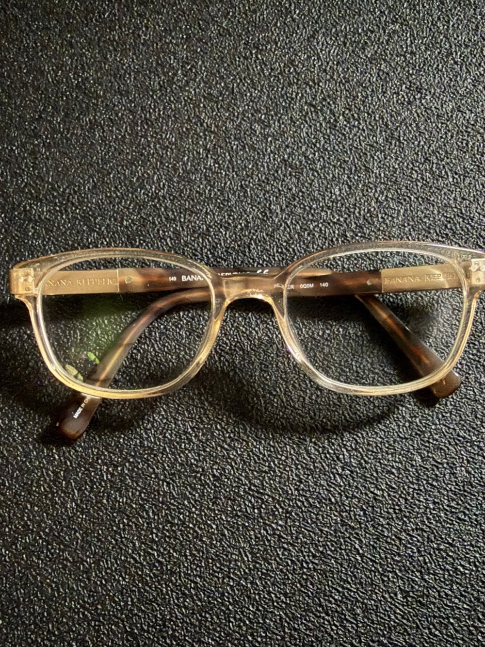 Banana Republic Eyeglasses Clear Champagne Tortoise Frames 140